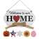 Welcome to Our Home Hanging Wood Sign with 6 Magnets;