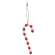 Large Wooden Bead Candy Cane Ornament 37564