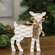 Woodland White Basketweave Deer Wood Sitter 91150