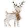 Woodland White Basketweave Deer Wood Sitter 91150