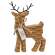 Woodland Brown Basketweave Deer Wood Sitter 91151