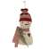 Stuffed Striped Hat Snowman Ornament with Heart & Greenery #CS38879
