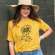Wild and Free Sunflower T-Shirt, Heather Yellow Gold L138