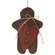 Stiffened Fabric Primitive Gingerbread & Heart Ornament
