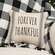 Forever Thankful Striped Natural Pillow 15554;