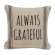 Always Grateful Striped Natural Pillow 15555