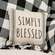 Simply Blessed Striped Natural Pillow 15557;