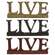 Resin Sign "LIVE" - 3 asst.