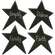 Black Star Magnets - 4/bag