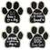 Dog Paw Magnets, 4/Set