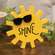 Sun "Shine" Wooden Sitter with Sunglasses 37710;