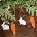 Wooden Bunny & Carrot Ornaments, 6/Set 37732;