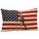 American Flag Pillow with Antiqued Key #CS38830