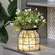 Large Glass Jar In Black Metal Carrier QX19354;