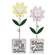 2 Set, Full Bloom With Grace Daisies on Base