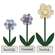 3 Set, Home, Blessed, Family Daisies on Base