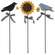 3 Set, Bluebird, Crow & Sunflower Plant Poke