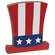 Wooden Uncle Sam Hat Block Sitter #37658