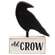 Wooden Old Crow on Base Sitter