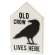 Old Crow Lives Here Wooden Block Sitter #37680