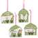 Spring Barn Animal & Tulip Layered Ornament, 4 Asstd.