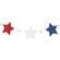 Wooden Americana Stars & Beads Mini Garland