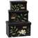 3 Set, Leafy Floral File Boxes