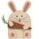 Wooden Layered Bunny with Carrot Easel #37788