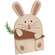 Wooden Layered Bunny with Carrot Easel