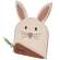 Wooden Layered Bunny Head with Spring Carrot Easel #37789