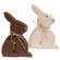 Large Distressed Wooden Chunky Sitting Bunny, 2 Asstd.