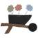 Wooden Farmers Market Wheelbarrow Sign with Springy Flowers #37795