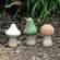 3/Set, Distressed Wooden Natural Color Mushrooms