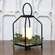Wood & Black Metal Open Air Lantern 70143;