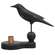 Wooden Crow Pedestal with Taper Holder