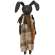 Primitive Plaid Overalls Black Bunny Doll #CS38903