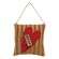 CS38918 Ticking Striped XOXO Heart Pillow Ornament