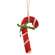Chenille Candy Cane Ornament with Green Bow