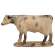 Antiqued Resin Holstein Cow Figurine #13118