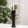 Brushed Black Wood Taper Holder, 10" 16086B;