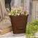 Rust & Black Oval Wall Planter #16089A