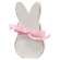 White Peep Bunny Sitter w/Pink Check Ribbon #87634