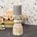 Distressed White Wood Pillar, 6", 60408;