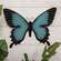 Blue Butterfly Metal Wall Decor 70147;