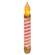 Grungy Glitter Candy Cane Stripe Timer Taper #85026