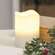 White Glitter Timer Pillar, 3"x4" 85118;
