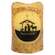 Burnt Ivory Peace on Earth Nativity Timer Pillar, 4"