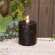 Warm Glow Textured Black Flicker Flame Timer Pillar, 3" #85135