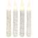 4 Set, Rustic White Timer Tapers, 6.5" #85152