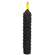 Black Vintage Twist Flicker Flame Timer Taper, 6.25"